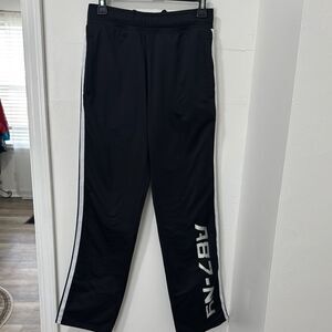 Aeropostale Black Athletic track Pants with White Stripe